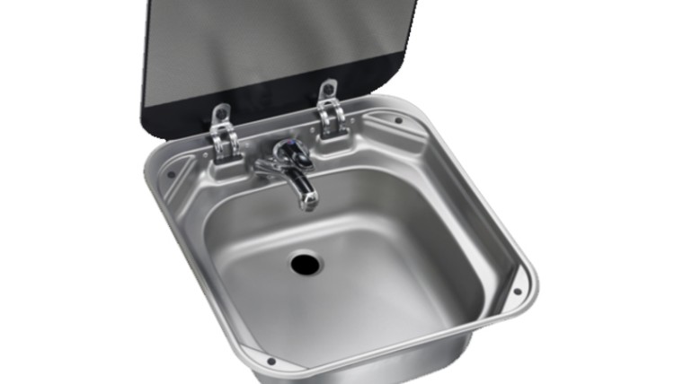 DOMETIC-VA8006-SQUARE-SINK-BASIN-&-LID-W/DM-WT02-SWIVEL-MIXER