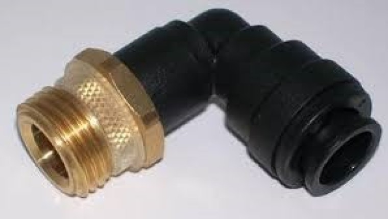 JG 1/2" Brass Male Adapter with 12mm Elbow 