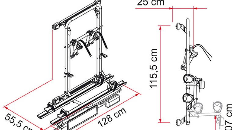 Diagram for Fiamma Carry Bike 200 DJ