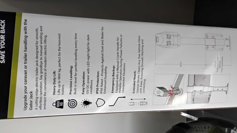 COAST RV GATOR 12V Trailer Jack