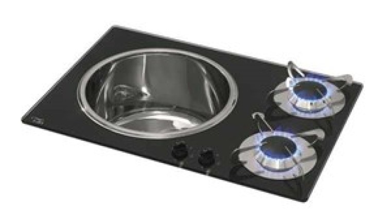 CAN-2-BURNER-GAS-HOB-&-SINK-W/CRYSTAL-FINISH