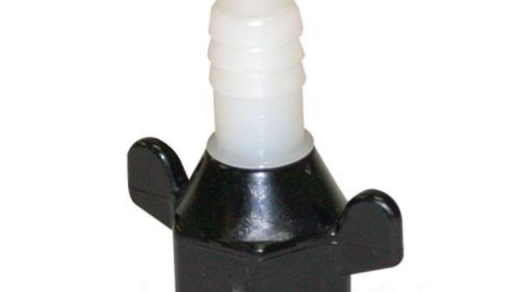 Shurflo straight wingnut with 1/2 barb