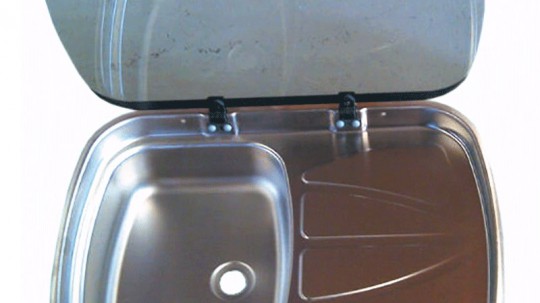 Thetford stainless sink with lid - RH