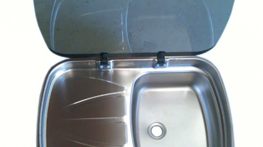 Thetford sink with glass lid