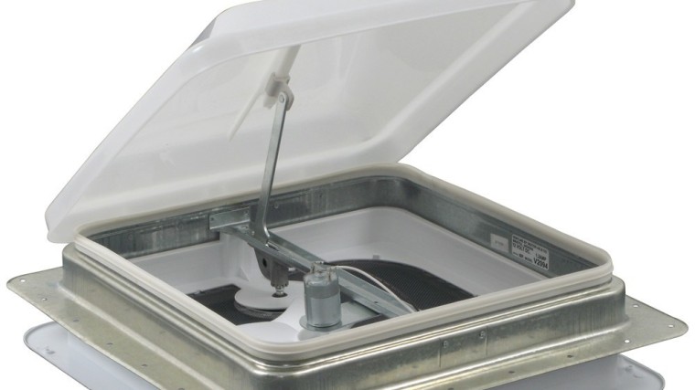 Ventline 14" X 14" Metal Vent White W/12V Fan