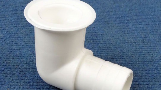 Plastic White 25Mm Waste Outlet 90 Degree