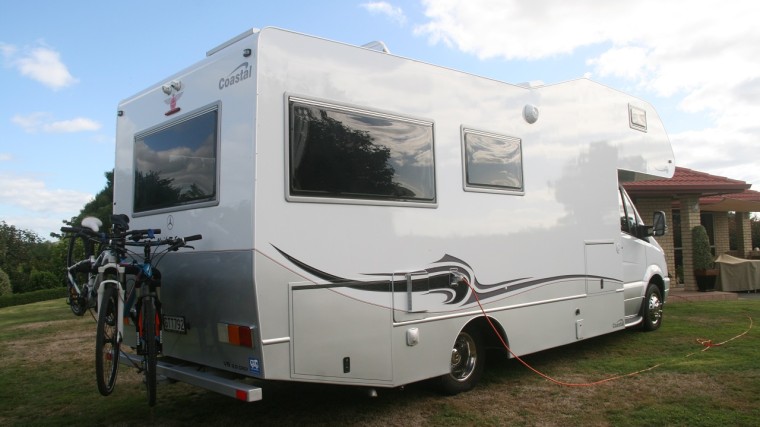 Rear View Showing Bike Rack which is an Optional Extra