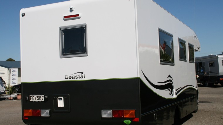 Rear View Showing Width of Motorhome