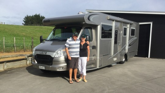Christine & Gary with their Coastal Grandelier Iveco Motorhome