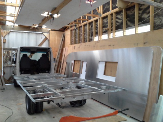 Coastal Motorhome Construction - chassis and side walls