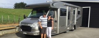 Christine & Gary with their Coastal Grandelier Iveco Motorhome
